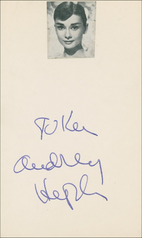 Lot 911 Audrey Hepburn Signature