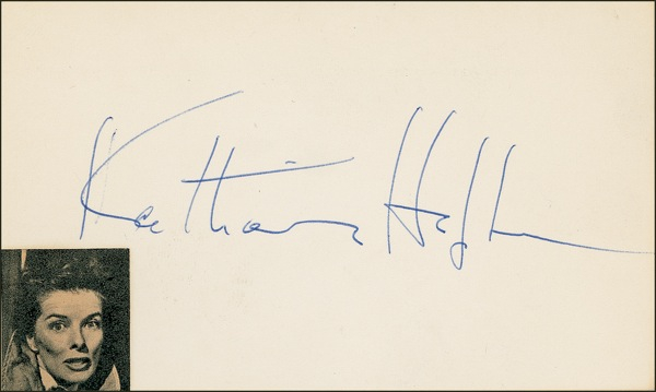 Lot 916 Katharine Hepburn Signature