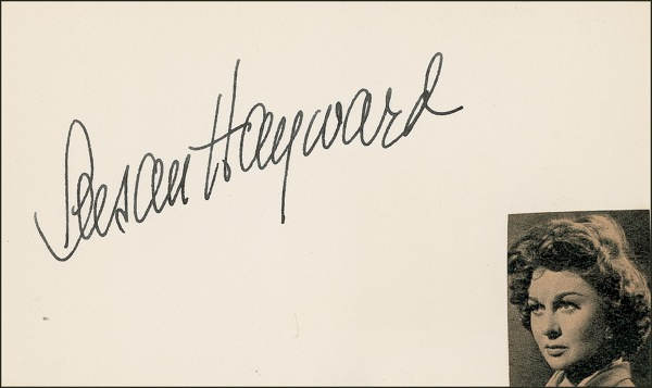 Lot 904 Susan Hayward Signature