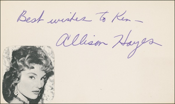 Lot 901 Allison Hayes Signature