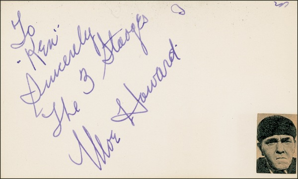 Lot 1094 Three Stooges: Howard, Moe Signature