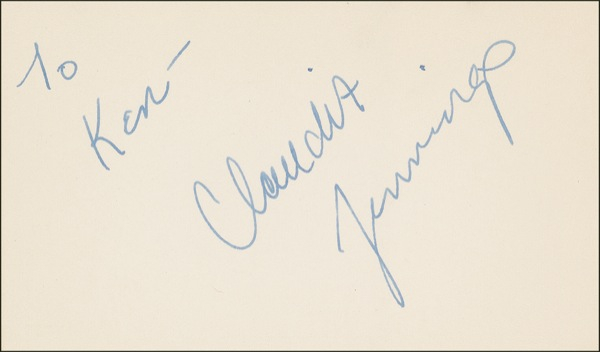 Lot 932 Claudia Jennings Signature
