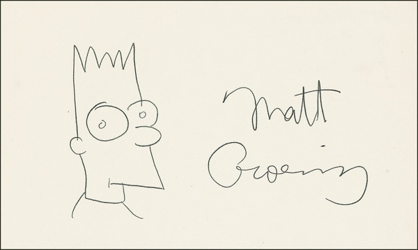 Lot 574 Matt Groening Sketch