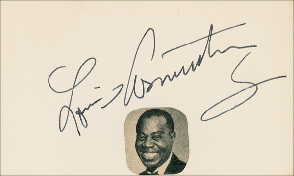 Lot 606 Louis Armstrong Signature