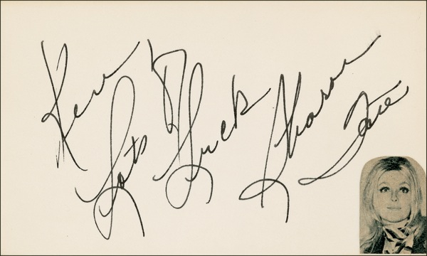Lot 1077 Sharon Tate Signature