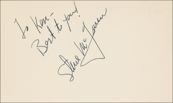 Lot 997 Steve McQueen Signature