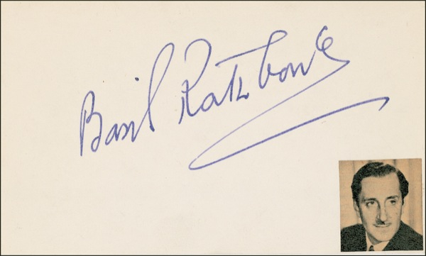 Lot 1025 Basil Rathbone Signature