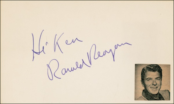 Lot 124 Ronald Reagan Signature