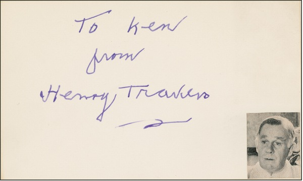 Lot 1098 Henry Travers Signature
