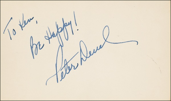Lot 840 Peter Deuel Signature