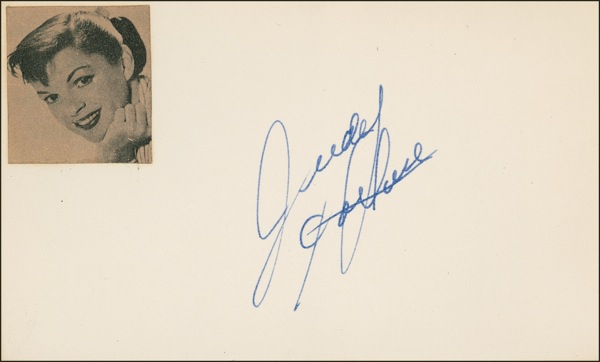 Lot 872 Judy Garland Signature