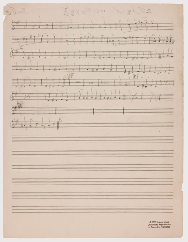 Lot 645 John Coltrane: Coltrane studies Prokofiev and shows off his artistic talent