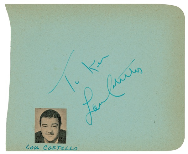 Lot 753 Abbott and Costello Signature