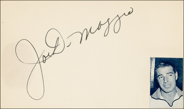 Lot 1232 Joe DiMaggio Signature