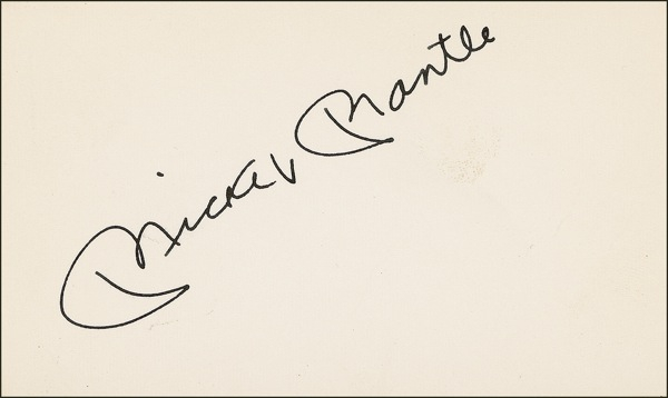 Lot 1340 Mickey Mantle Signature