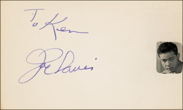 Lot 1326 Joe Louis Signature