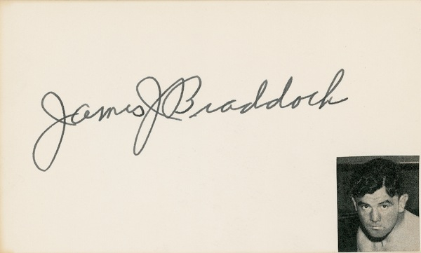Lot 1188 James J. Braddock Signature