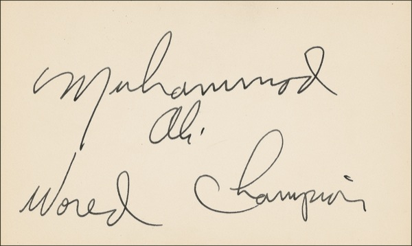 Lot 1139 Muhammad Ali Signature