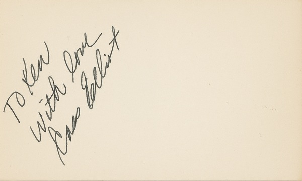 Lot 662 Cass Elliot Signature