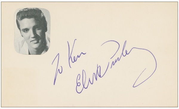 Lot 717 Elvis Presley Signature