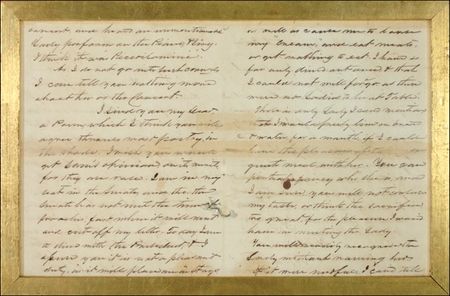 Lot #249 Sam Houston: “Today, I am to dine with the President and I assure you it is not a pleasant duty“ - Image 1