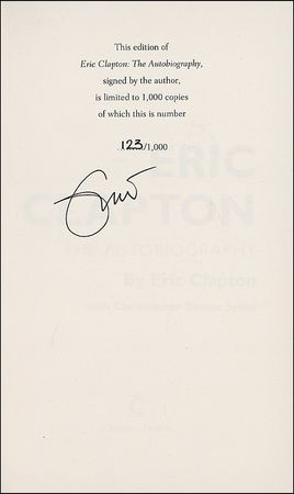 Lot #644 Eric Clapton Book - Image 1