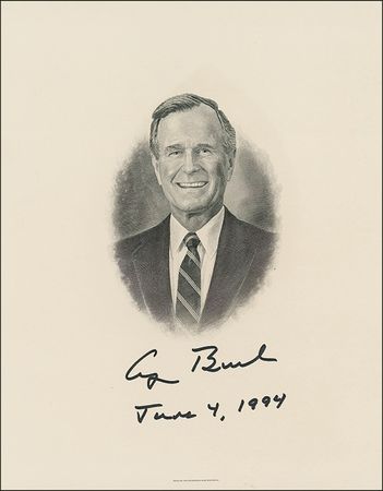 Lot #14 George Bush Engraving
