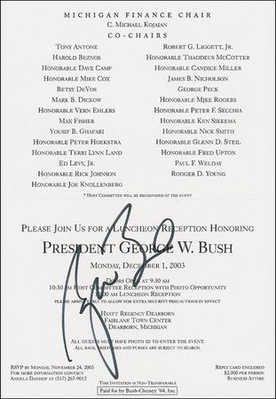 Lot #17 George W. Bush Invitation - Image 2