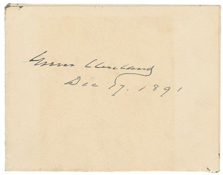Lot #26 Grover Cleveland Signature