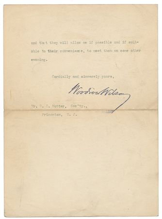 Lot #177 Woodrow Wilson: “I do not understand how I could have been so stupid as to overlook…the fact I was to be in Kansas City - Image 2