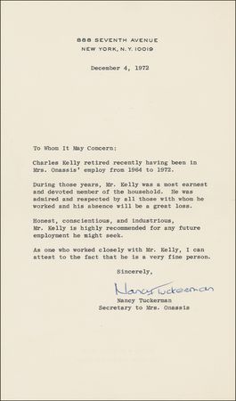 Lot #84 Jacqueline Kennedy: Jackie letter and rosary beads blessed in-person by Pope Paul VI - Image 2