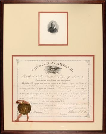 Lot #8 Chester A. Arthur Signed Document
