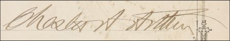 Lot #8 Chester A. Arthur Signed Document - Image 2
