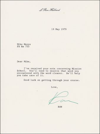 Lot #250 L. Ron Hubbard Typed Letter Signed - Image 1
