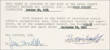 Lot #936 Boris Karloff Signed Document - Image 2
