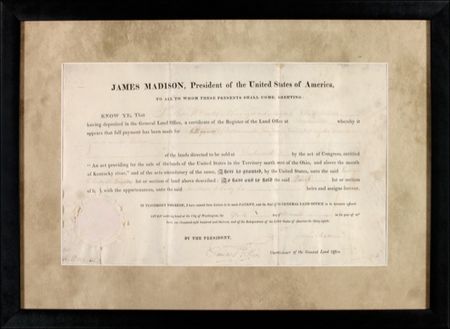 Lot #93 James Madison Signed Document - Image 1