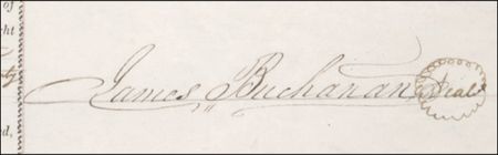 Lot #11 James Buchanan: Unusual Buchanan 1827 indenture - Image 2