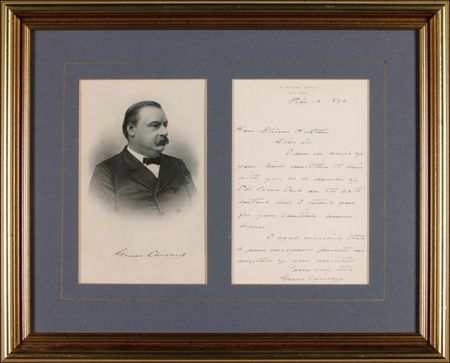 Lot #25 Grover Cleveland Handwritten Letter Signed