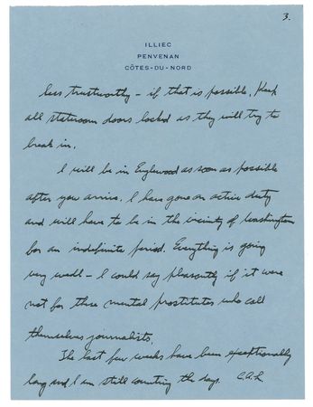 Lot #445 Charles Lindbergh:Lindbergh blasts the “disgraceful exhibition” of the American press and takes pains to shield his children from publicity - Image 3