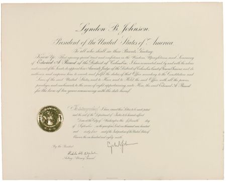 Lot #79 Lyndon B. Johnson Signed Document - Image 1