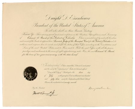 Lot #48 Dwight D. Eisenhower Signed Document - Image 1