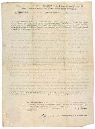 Lot #4 John Quincy Adams Signed Document
