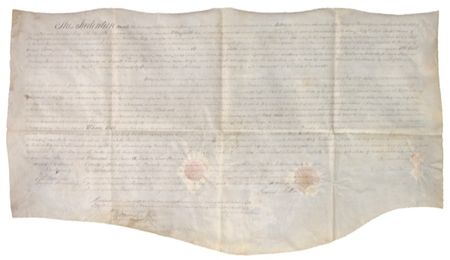 Lot #212 Declaration of Independence: Morris, Robert: Witnessing an 1801 Pennsylvania land grant - Image 1