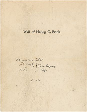 Lot #229 Henry Clay Frick Signed Document - Image 3