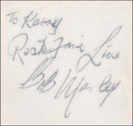 Lot #698 Bob Marley Signature - Image 2