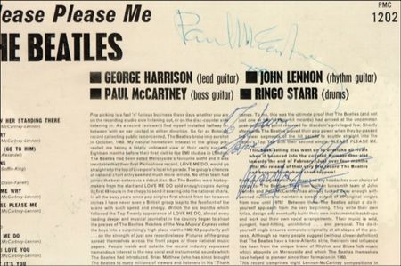Lot #616 Beatles: McCartney and Starr: Paul and Ringo sign Please, Please Me - Image 2