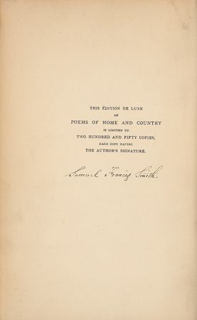 Lot #547 Samuel Francis Smith Book - Image 2