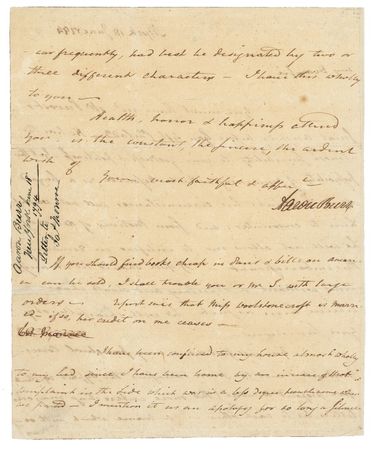 Lot #199 Aaron Burr: “THE MORE EXTENSIVE THE CYPHER ... THE MORE INTERESTING MAY OUR LETTERS BE”: A decade before his fateful duel with Hamilton, BURR writes to Madison on the use of ciphers and codes in correspondence - Image 2