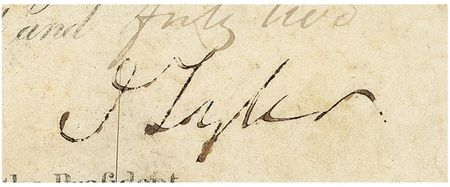 Lot #168 John Tyler Signed Document - Image 1