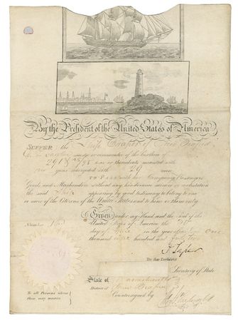 Lot #168 John Tyler Signed Document - Image 2
